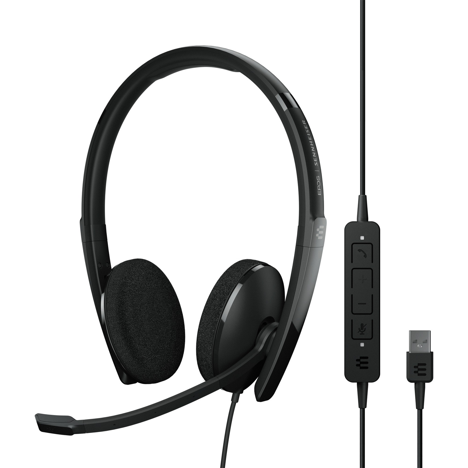 EPOS ADAPT 160 USB II Headset Vezetékes Fejpánt Iroda/telefonos ügyfélközpont USB A típus Fekete (10000)